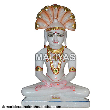 White Marble Parasnath Statue