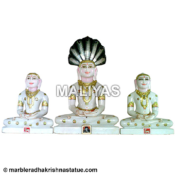 White Marble Mahavir Jain Statue