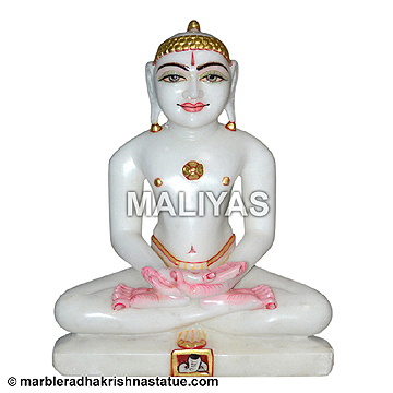 Mahavir Swami Marble Statue
