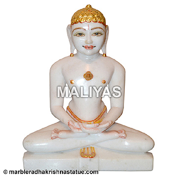 White Marble Jain Mahaveer Statue