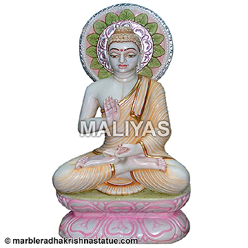 Makrana Marble Gautam Swami Jain Statue