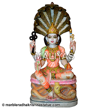 Marble Goddess Padmavati Statue