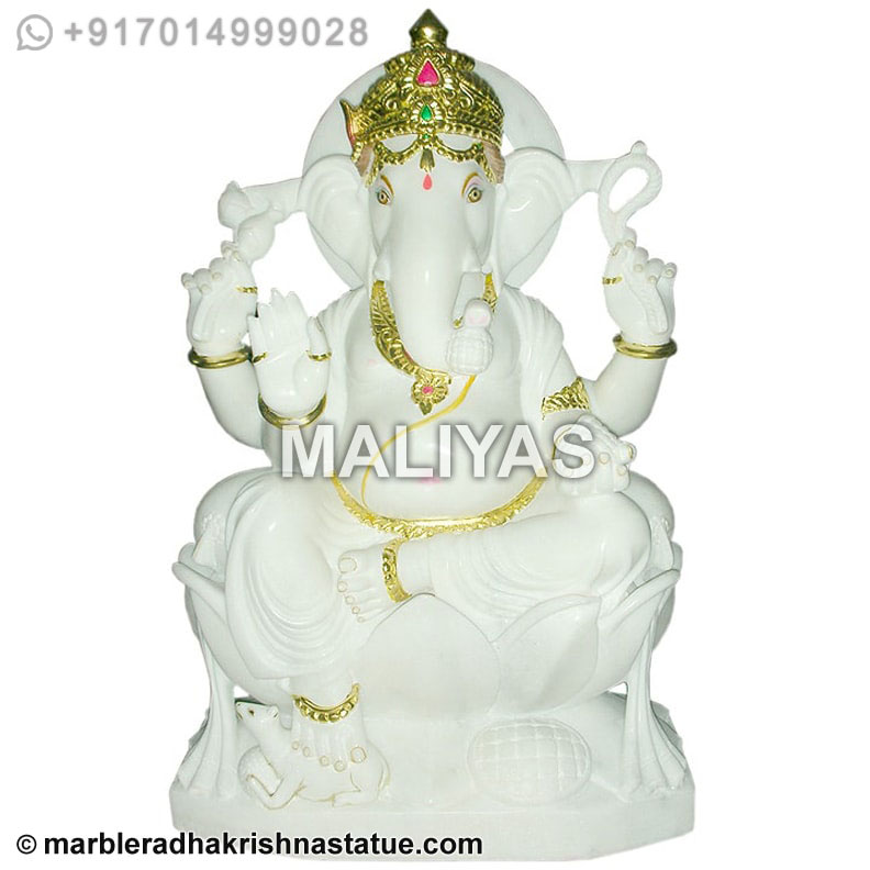 Beautiful Ganesha from Spotless White Marble