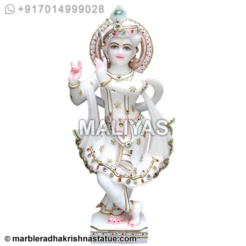 Beautiful Marble Krishna Statue