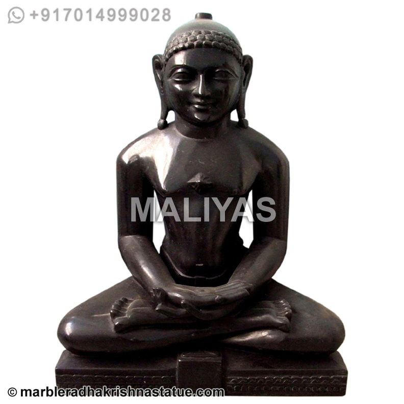 Black Marble Mahavir Swami Idol