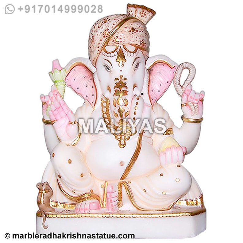 Exquisite Marble Ganesh Statue