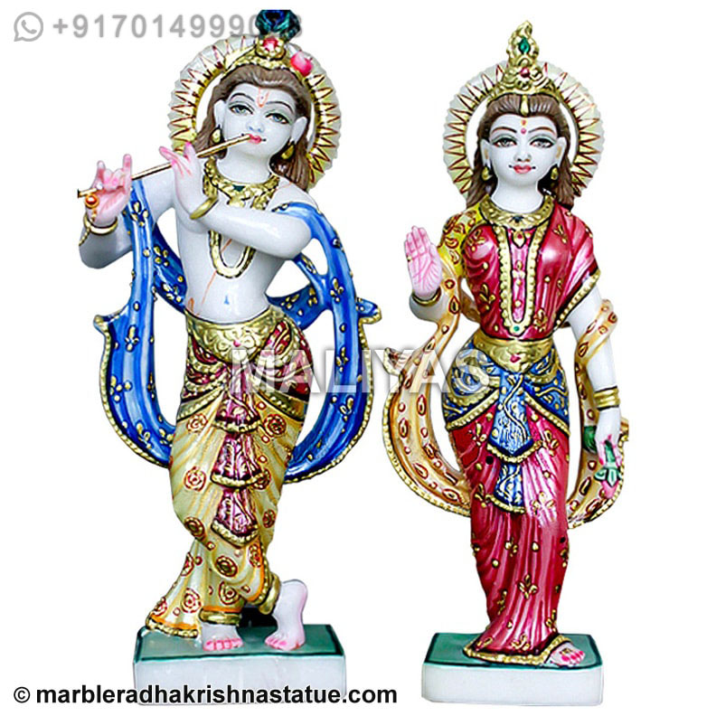 Exquisite Radha Krishna from Marble