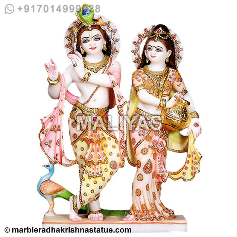 Exquisite Radha Krishna from Marble