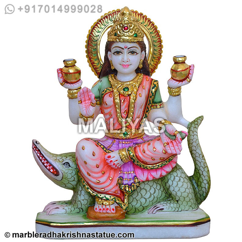 Marble Ganga Maa Statue - Goddess Ganga Mata Murti ...