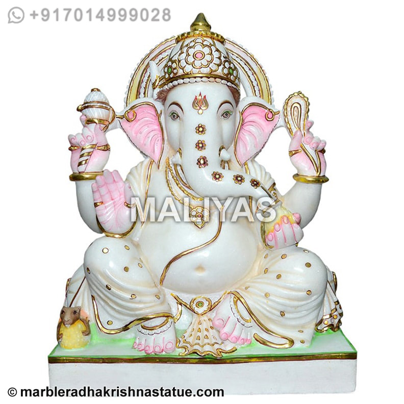 Indian Marble Ganesh Statue