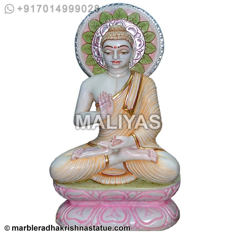 Makrana Marble Gautam Swami Jain Statue