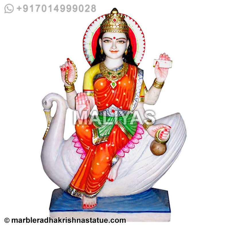 Marble Brahmani Mata Statue