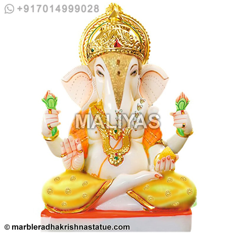 Marble Dagdusheth Ganesh Statue