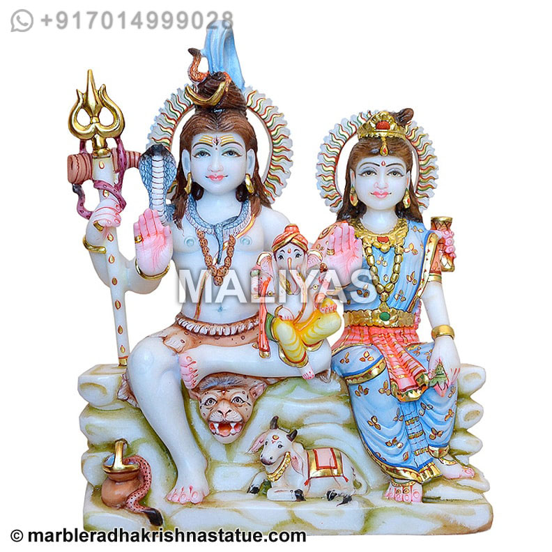 Marble Gauri Shankar Statue