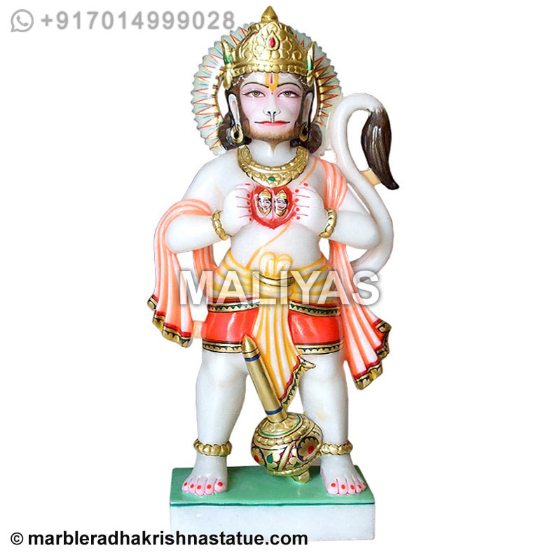 Marble Hanuman Shows In Heart Sita Rama
