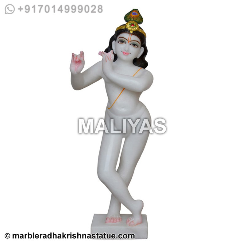 Marble isckon Krishna idol