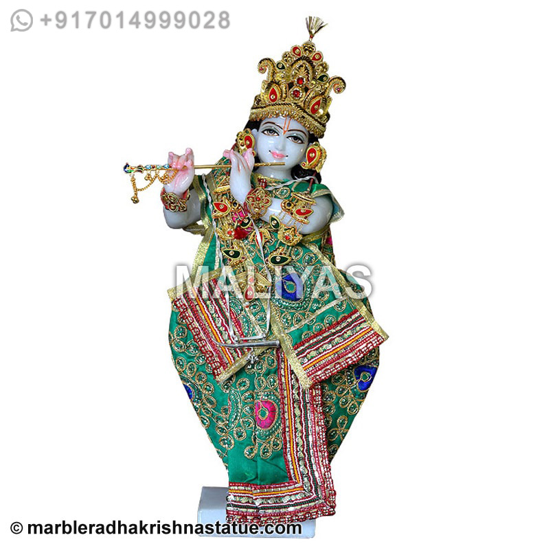 Marble Iskcon Krishna Sculpture