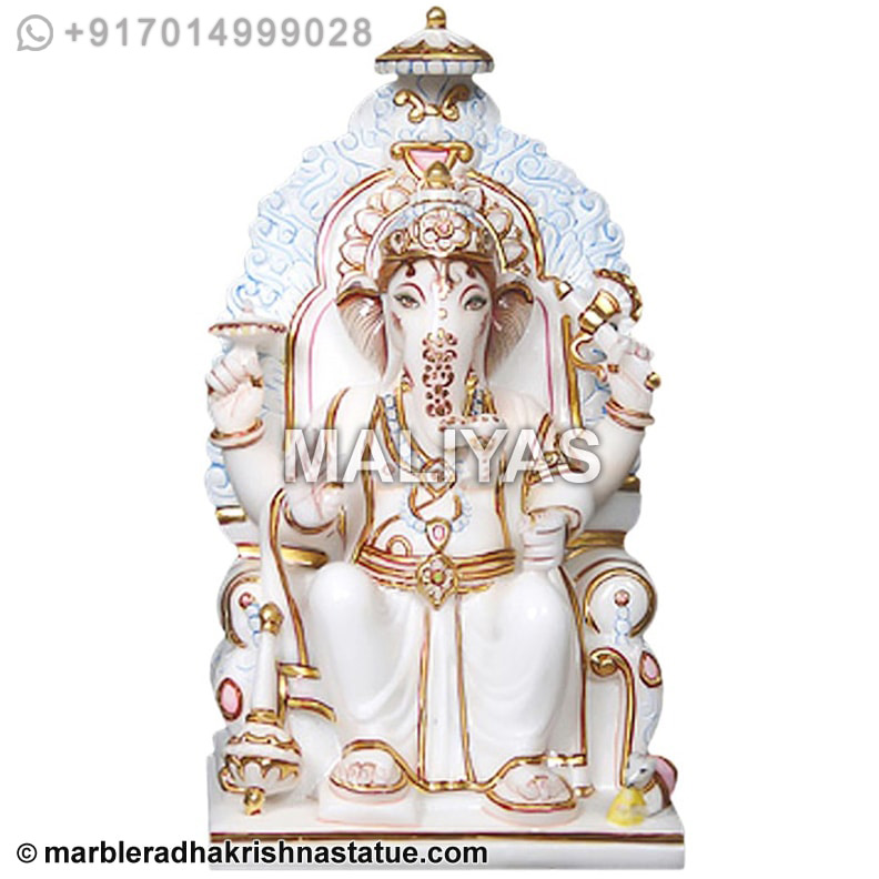 Marble Lalbaugcha Raja Statue