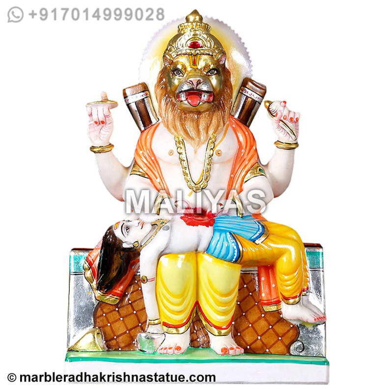 Marble Lord Narsingh Statue