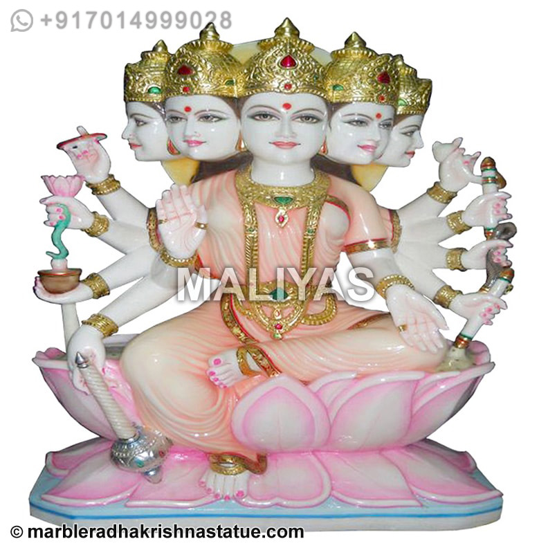 Marble Maa Gayatri Statue