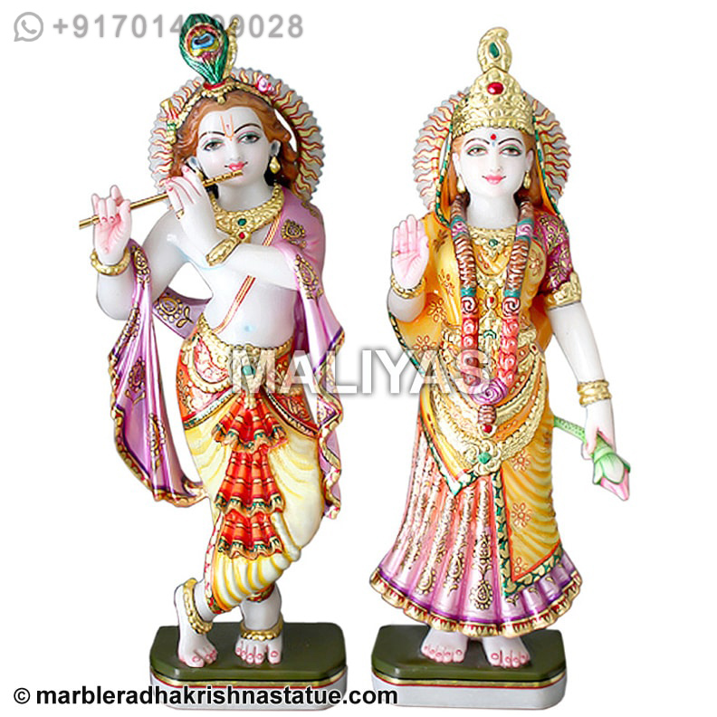 Marble Pair of Radha Krishna