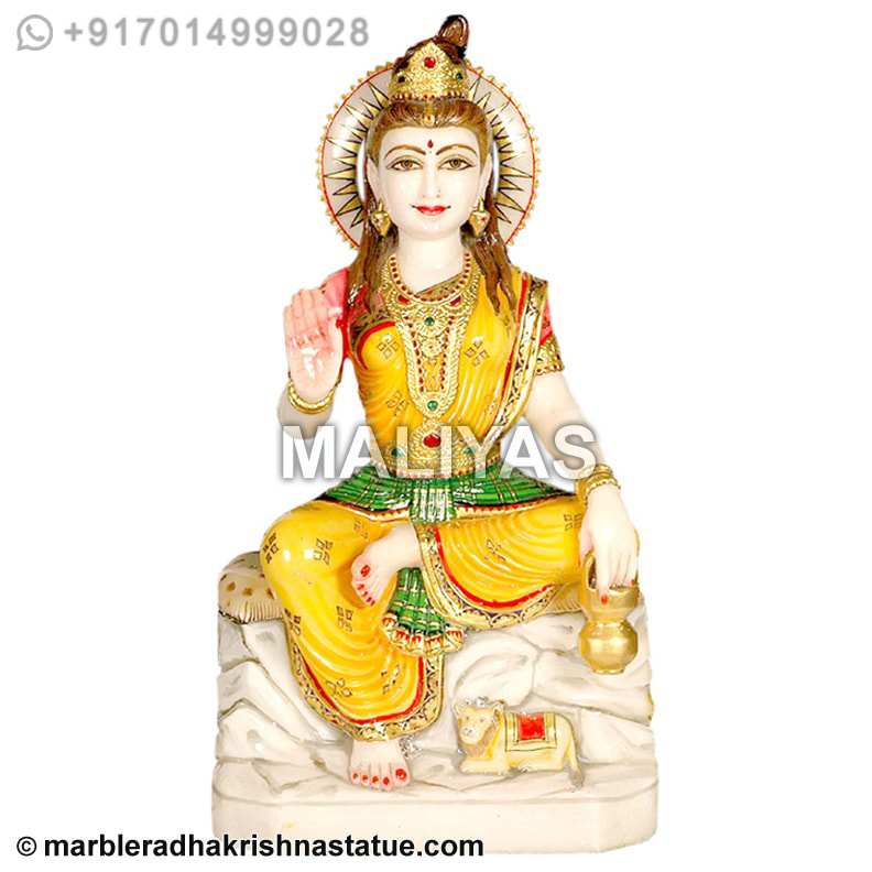 Marble Parvati Statue