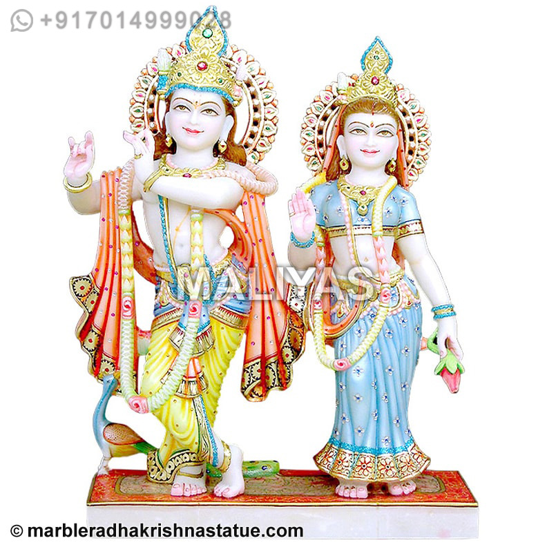 Marble radha krishna idol