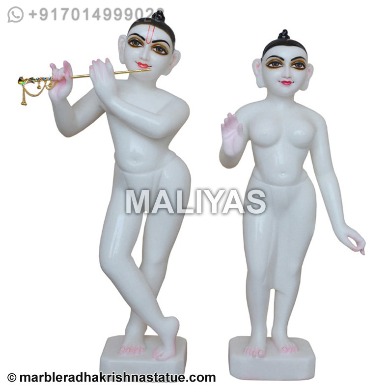 Marble Radha Krishna Iskcon Deity