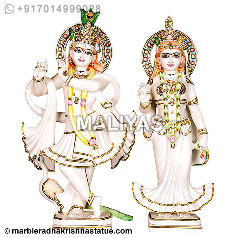 Marble Radha Krishna Murti