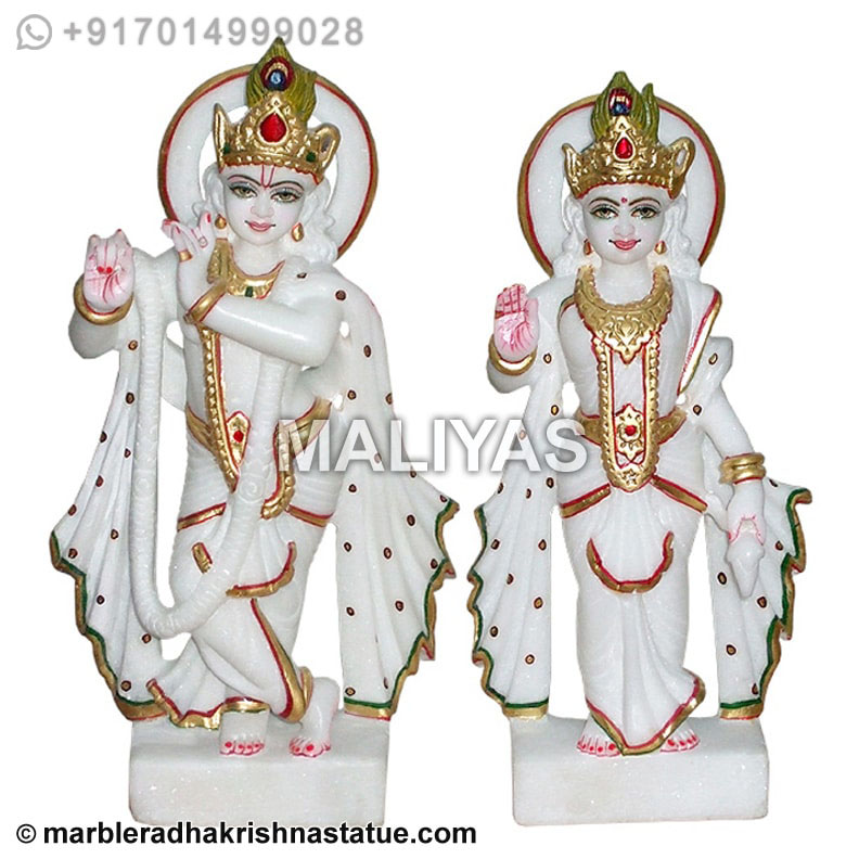 Marble Radha Krishna Statue