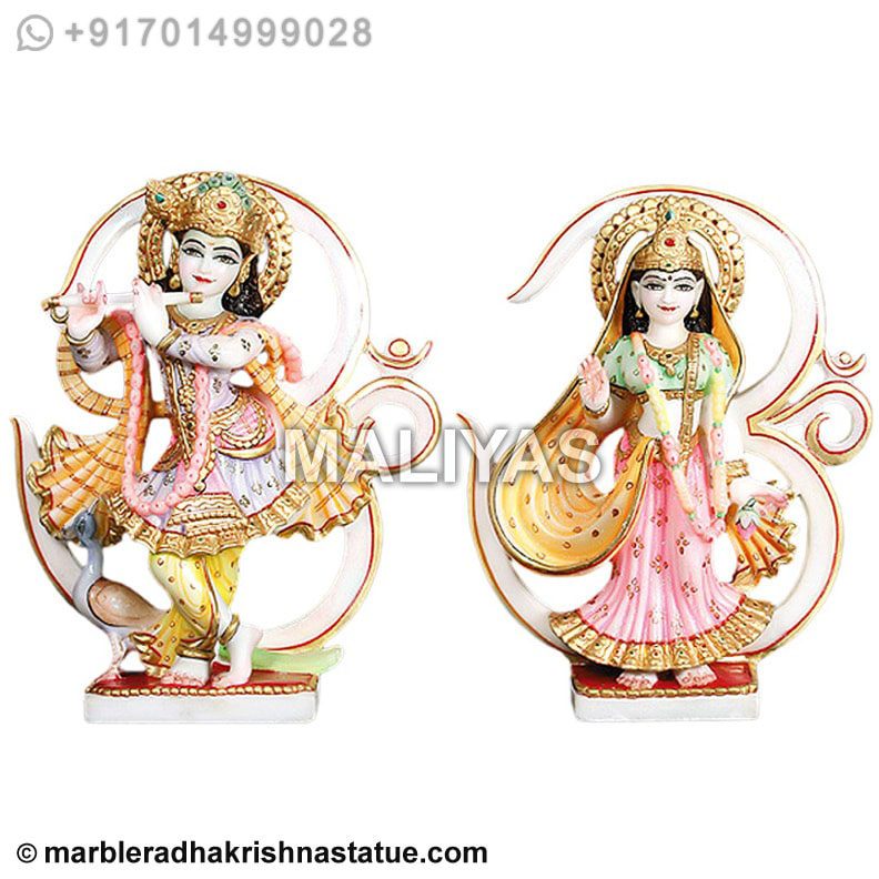 Marble Radha Krishna Statue