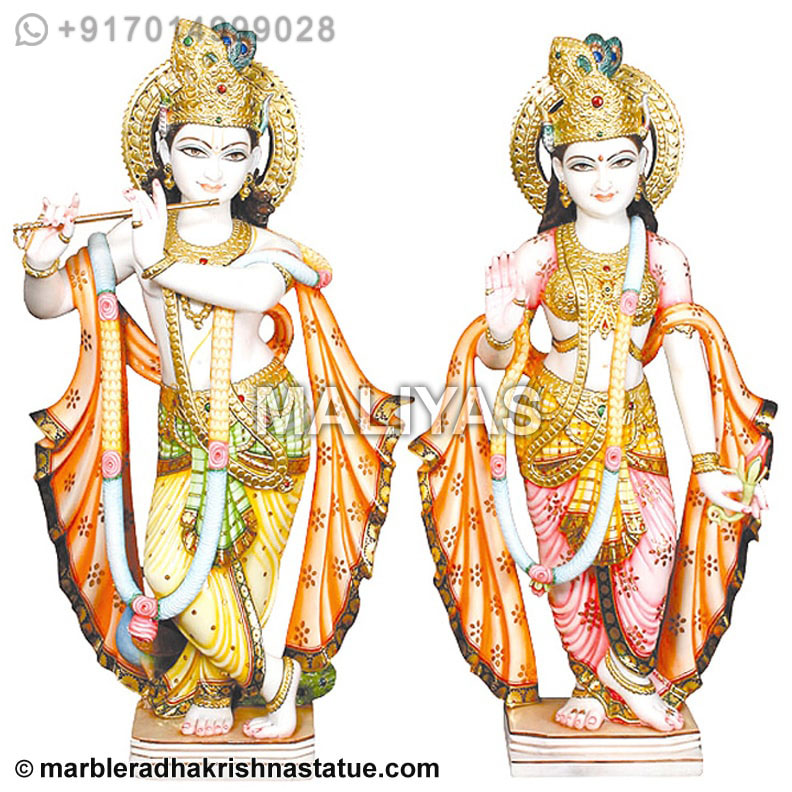 Marble Radha Krishna Statue