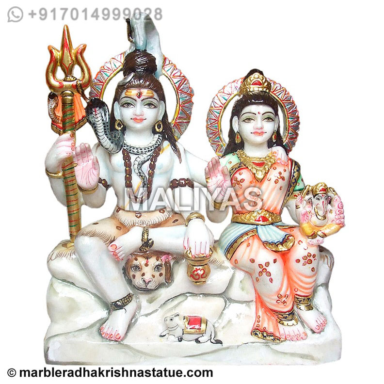 Marble Shankar Parvati Moorti
