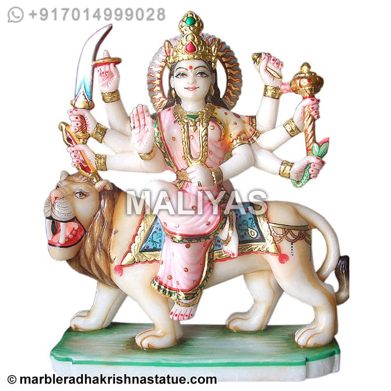 Marble Sherawali Mata Murti