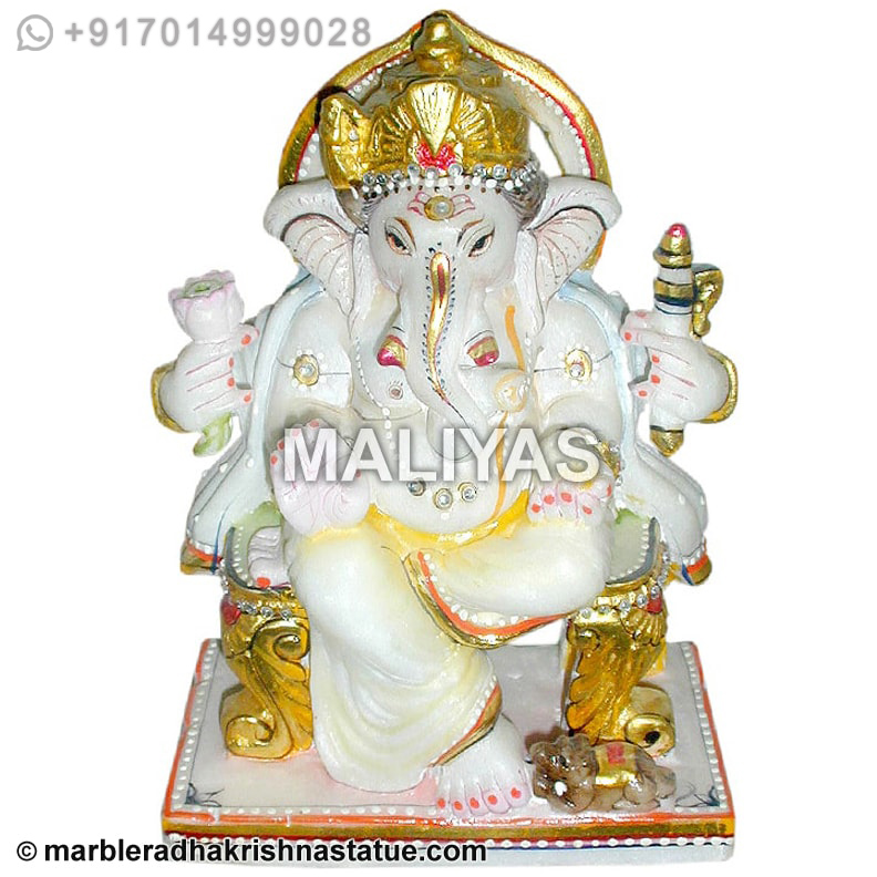 Marble Small Ganesha Murti