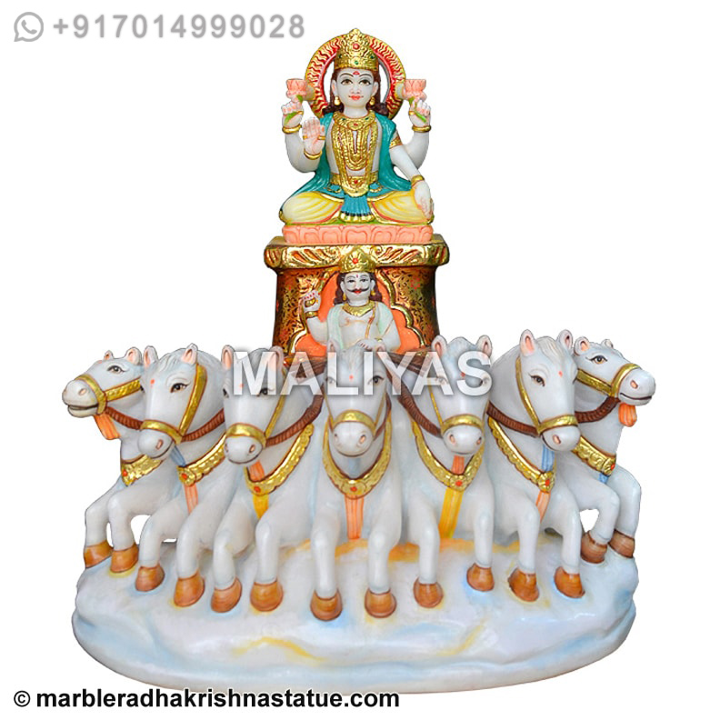 Marble Surya Dev Murti