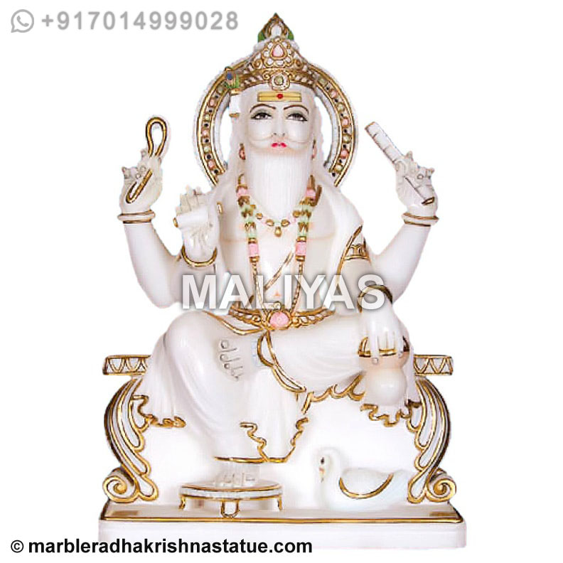 Marble Vishwakarma Maharaj Statue