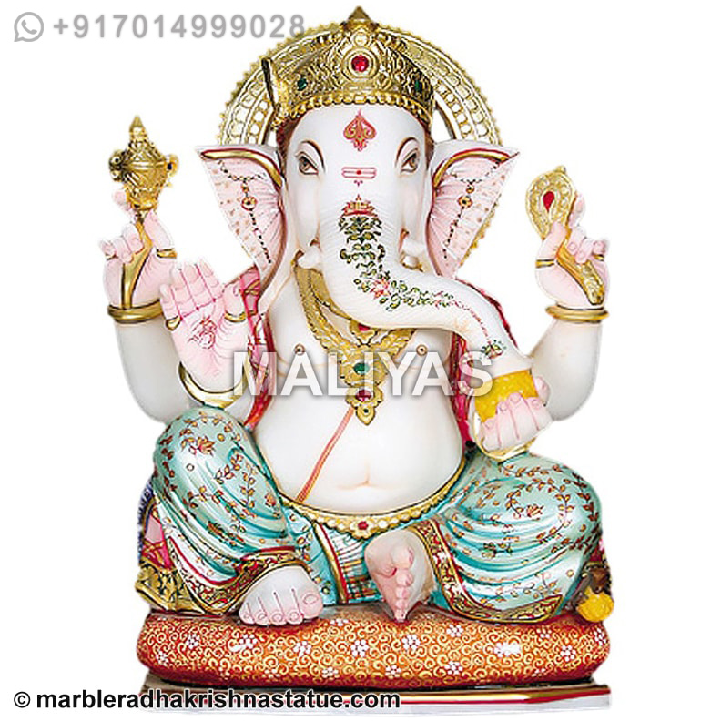Pure Marble Ganpati Idol