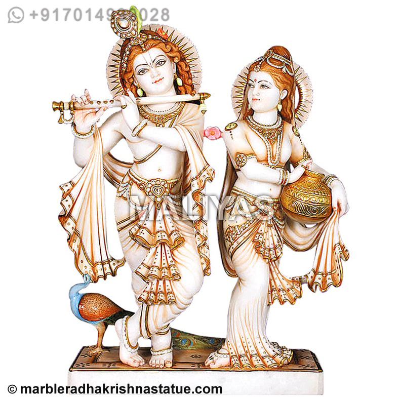 Radha Krishna Pair from Marble