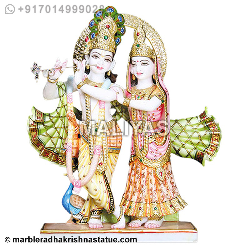 Radha Krishna Pair from Marble