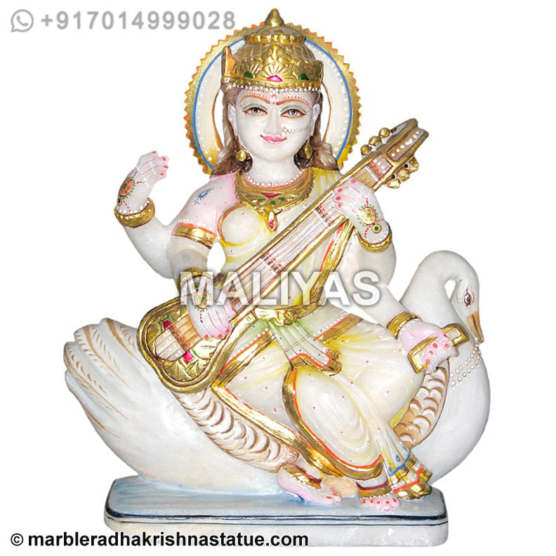 Saraswati Murti - saraswati stone statue manufacturer exporter Jaipur