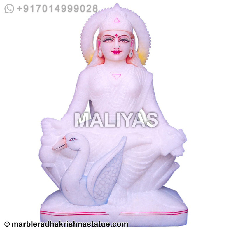 White Maa Gayatri Staue