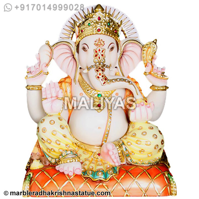 White Marble Ganesh Moorti