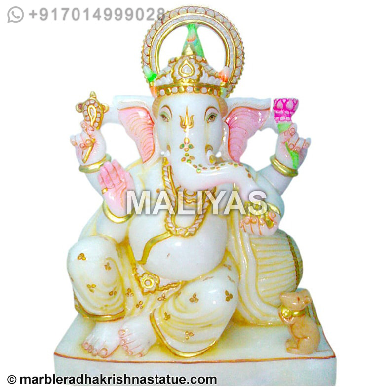 White Marble Ganesh Statue