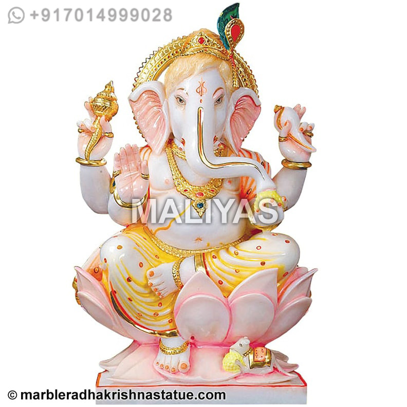 White Marble Ganesha Moorti