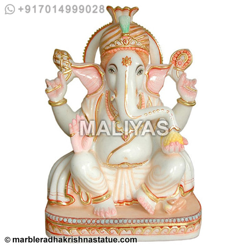 White Marble Ganesha Moorti