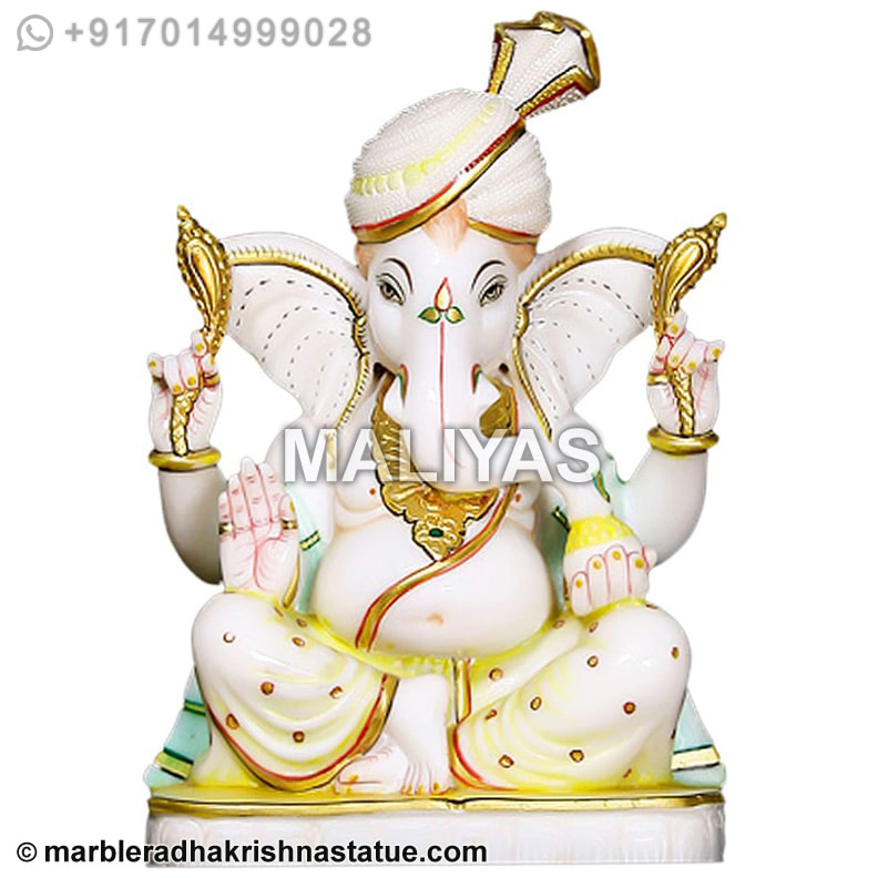 White Marble Ganesha