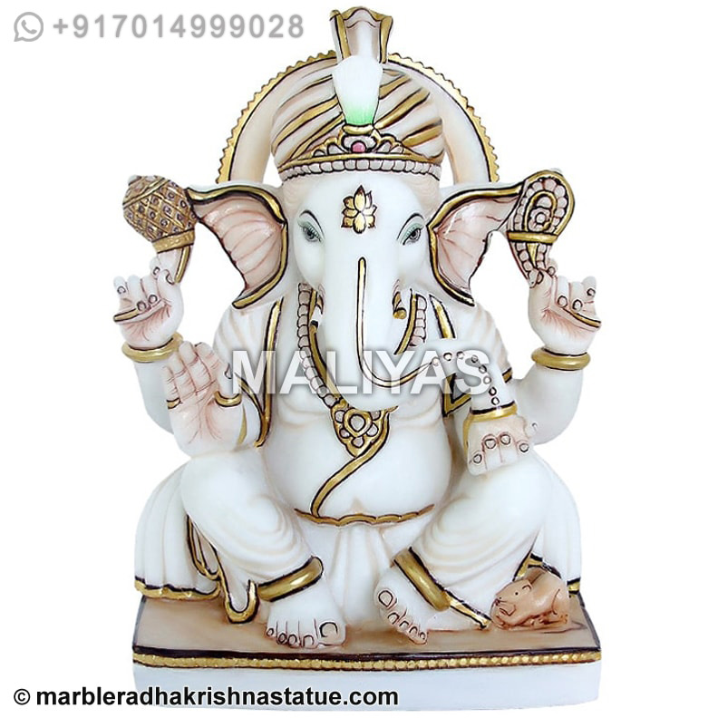 White Marble Ganesha Statue