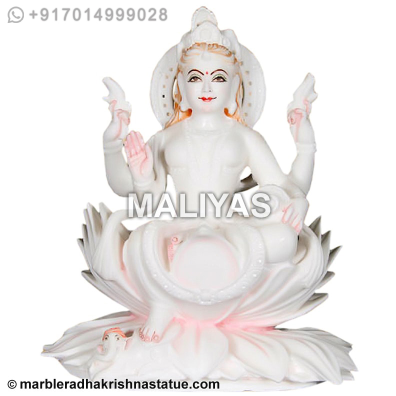 White Marble Laxmi Statue