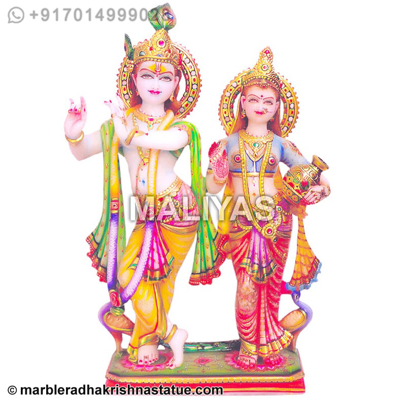 white Marble Radha krishna idol online purchase